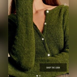 Sezane Gaspard Cardigan Perfect Green - Size XS NWOT
